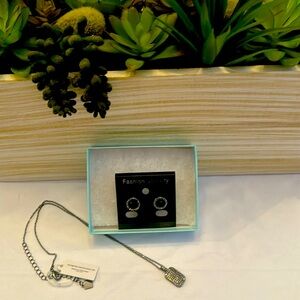 Parklane Earring and Necklace Set: Crystals & Hematite.